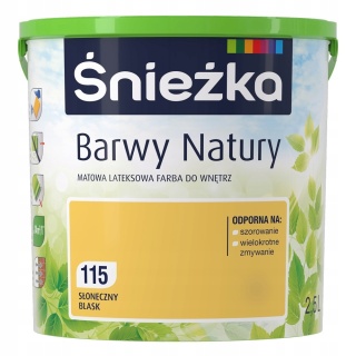 ŚNIEŻKA Barwy Natury Farba Lateksowa słoneczny blask 115 2,5L