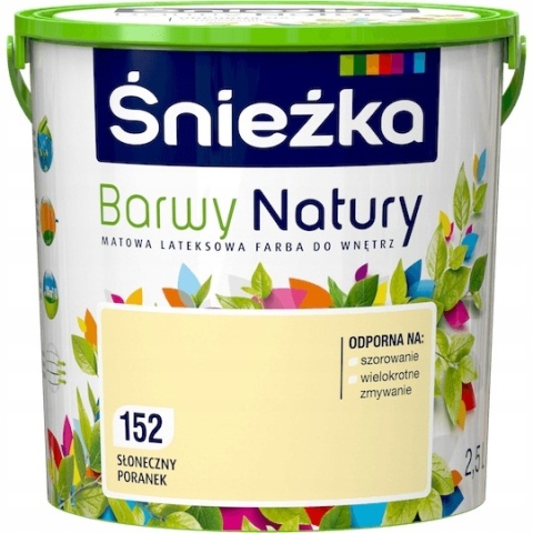 ŚNIEŻKA Barwy Natury Farba Lateksowa słoneczny poranek 152 2,5L