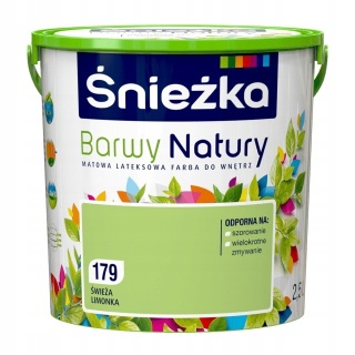 ŚNIEŻKA Barwy Natury Farba Lateksowa świeża limonka 179 2,5L