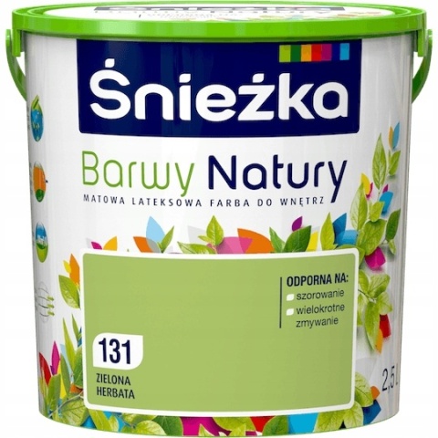 ŚNIEŻKA Barwy Natury Farba Lateksowa zielona herbata 131 2,5L