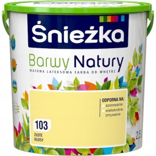ŚNIEŻKA Barwy Natury Farba Lateksowa złote kłosy 103 2,5L
