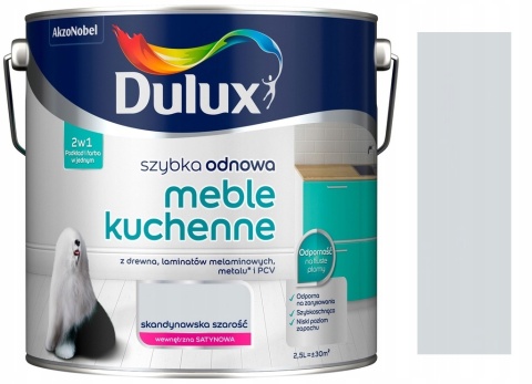 DULUX szyb.odn.mebl.kuchen.2,5l Skand. szarośc