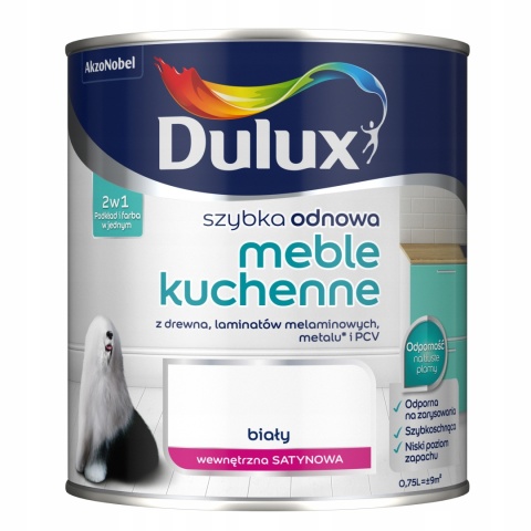 DULUX szyb.odn.mebl.kuchen.Biały0,75l
