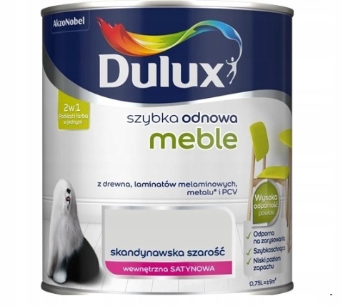 DULUX szyb.odn.meble Skand. szarość0,75l