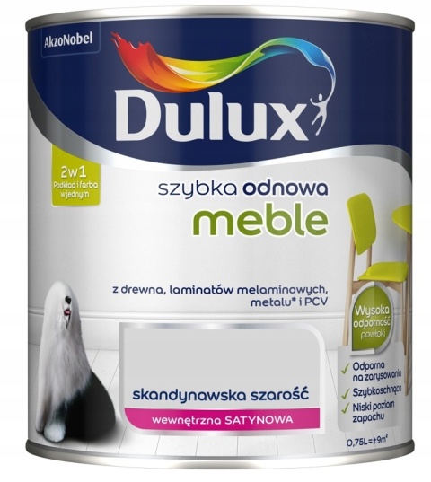 DULUX szyb.odn.meble Skand. szarość0,75l