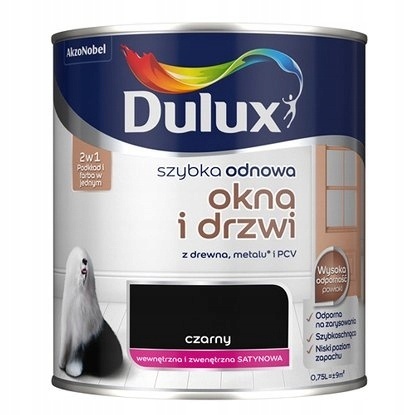 DULUX szyb.odn.okna/drzwiCzarny0,75l