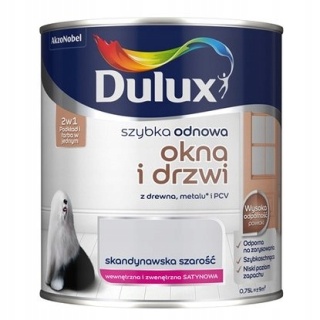 DULUX szyb.odn.okna/drzwiSkand.szarość0,75l