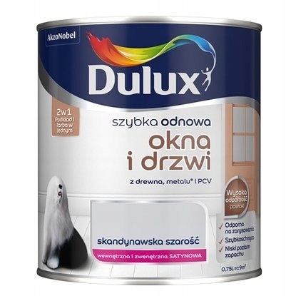 DULUX szyb.odn.okna/drzwiSkand.szarość0,75l