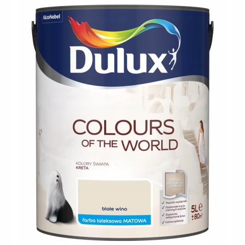 Farba DULUX Kolory Świata Białe Wino 5L