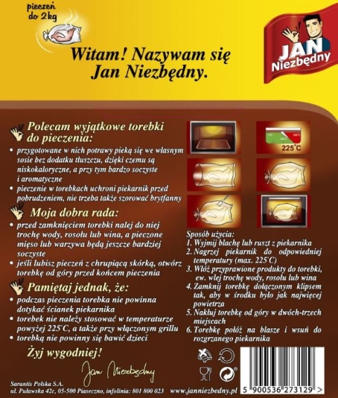 JN Torebki do pieczenia 25x38 5 szt