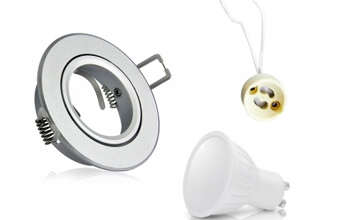 Oprawa podtyn POLUX EAST OPAL-IOA84S3 alum. 2w1 srebrny piaskowana