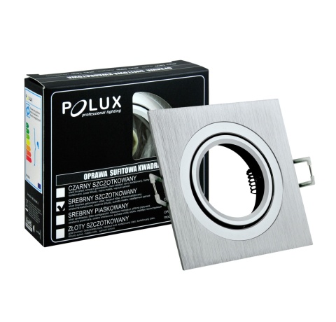 Oprawa podtyn POLUX SOUTH OPAL-IQA92S2 alum. 2w1 srebrny szczot. kwadrat