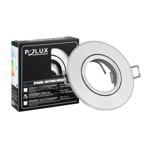 Oprawa podtyn POLUX WEST OPAL-IOA95S1 ALUM 2IN1 SREBRNY POŁYSK