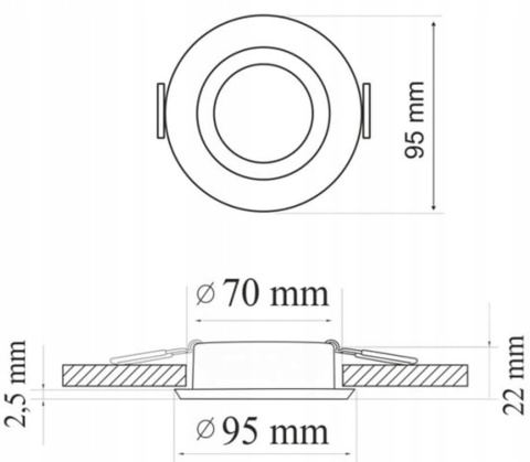 Oprawa podtyn POLUX WEST OPAL-IOA95S1 ALUM 2IN1 SREBRNY POŁYSK