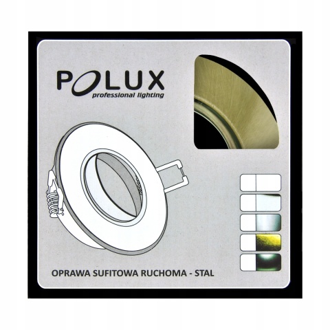 Oprawa sufit.ruchoma POLUX OPIN-IOA90G1 stal okrągła patyna