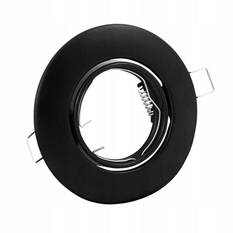 Oprawa sufit.ruchoma POLUX OPIN-IOA90PB stal okrągła czarna perłowa