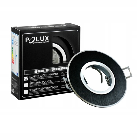 Oprawka podtynk POLUX WEST OPAL-IOA95B2 alum 2in1 czarna szczotkowana