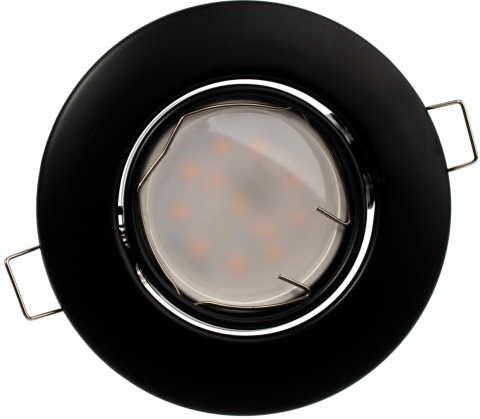 Oprawki ruchome LED POLUX OLIN-IOA90PB-250 stal 3in1 okrągłe czarne perłowe 3pak