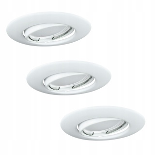 Oprawki ruchome LED POLUX OLIN-IOA90W1-250 stal 3in1 okragle biale 3pak