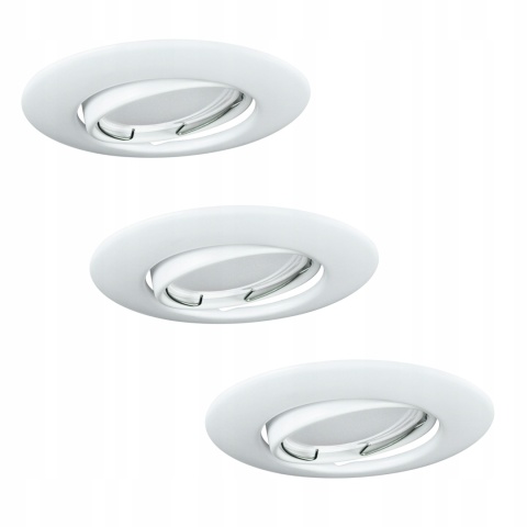 Oprawki ruchome LED POLUX OLIN-IOA90W1-250 stal 3in1 okragle biale 3pak