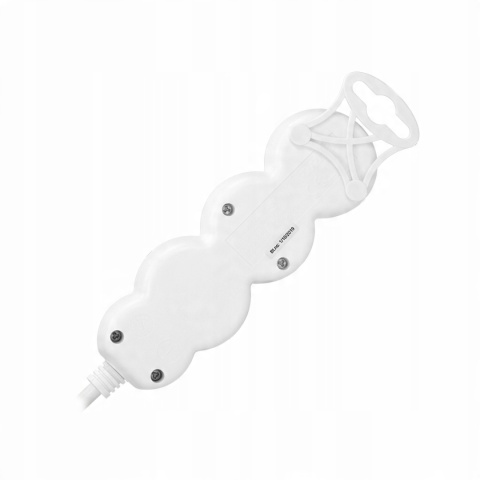 Przedłużacz 3-kr.2P+Z, 5m, biały