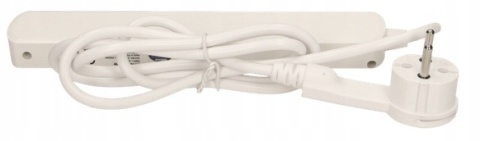 Przedłużacz 4 kr.2P/II, przewód 1,5m, 2x1mm2, biały