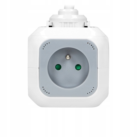 Przedłużacz 4 krotny 2P+Z, ładowarka 2xUSB, 1,4m