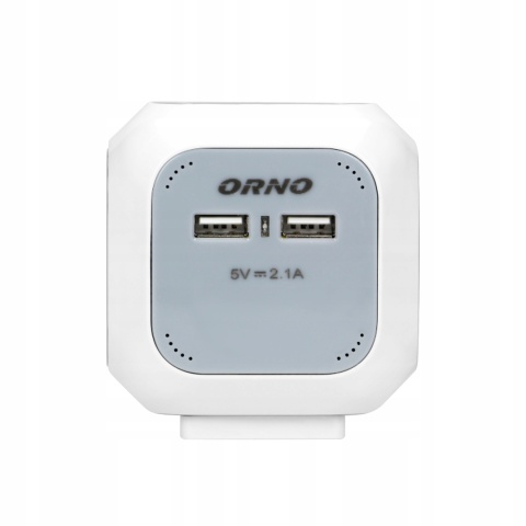 Przedłużacz 4 krotny 2P+Z, ładowarka 2xUSB, 1,4m