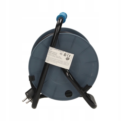 Przedłużacz bębnowy MINI 4-krotny, 15m, turkusowy