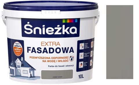 Śnieżka Extra Fasadowa Ciemny Szary 10L N