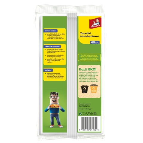 Torebki śniadaniowe papier/duże/40szt/jn