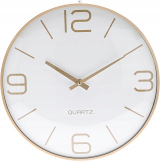 ZEGAR ŚCIENNY ALU BULGY GLASS