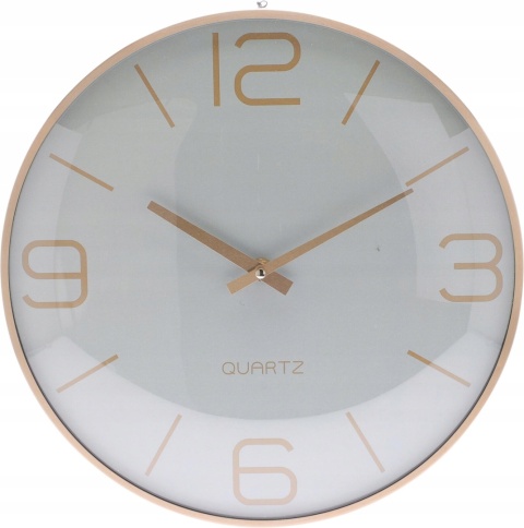 ZEGAR ŚCIENNY ALU BULGY GLASS