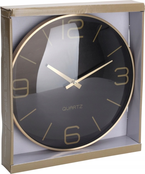 ZEGAR ŚCIENNY ALU BULGY GLASS