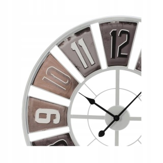 ZEGAR ŚCIENNY METAL 80CM WHITE