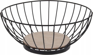 FRUIT BASKET METAL DIA28XH12CM