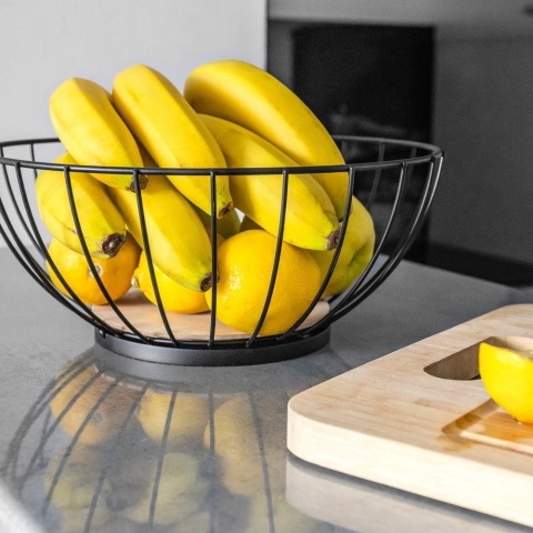 FRUIT BASKET METAL DIA28XH12CM