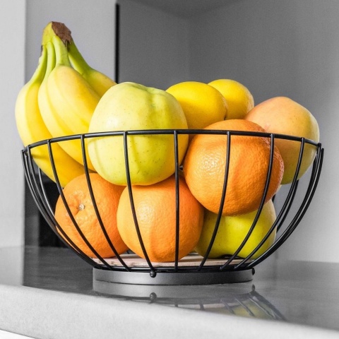 FRUIT BASKET METAL DIA28XH12CM