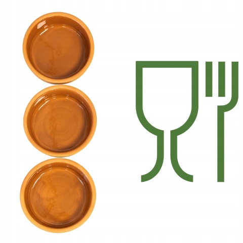 Naczynia do zapiekania żaroodporne 3 miseczki zestaw TERRACOTTA