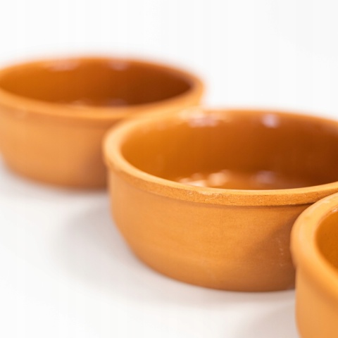 Naczynia do zapiekania żaroodporne 3 miseczki zestaw TERRACOTTA