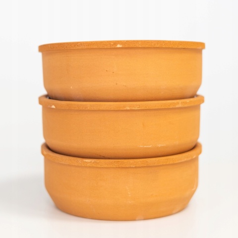 Naczynia do zapiekania żaroodporne 3 miseczki zestaw TERRACOTTA