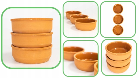 Naczynia do zapiekania żaroodporne 3 miseczki zestaw TERRACOTTA
