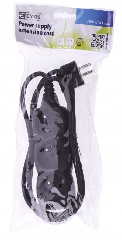 PRZEDŁUŻACZ 3G 1,5M/CZARNY