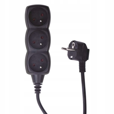 PRZEDŁUŻACZ 3G 1,5M/CZARNY