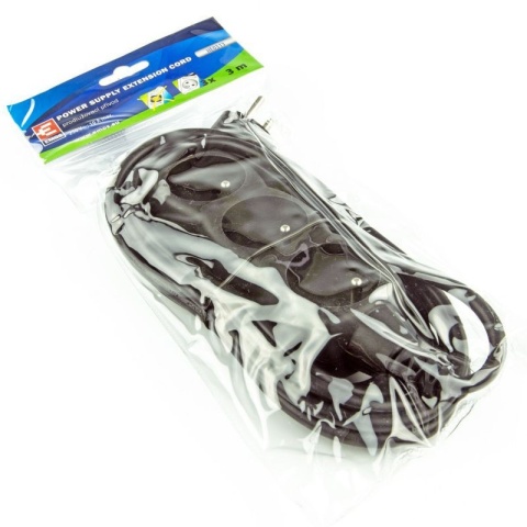 PRZEDŁUŻACZ 3G 3M/CZARNY