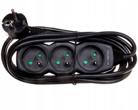 PRZEDŁUŻACZ 3G 3M/CZARNY