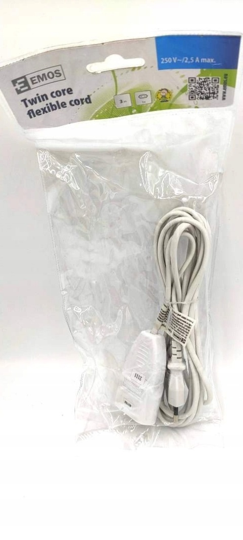 PRZEDŁUŻACZ DWUŻYŁOWY 1G 3M 2,5A