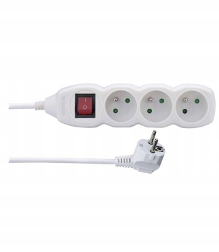 PRZEDŁUŻACZ P1313 3m 3-GN+WYŁĄCZ.