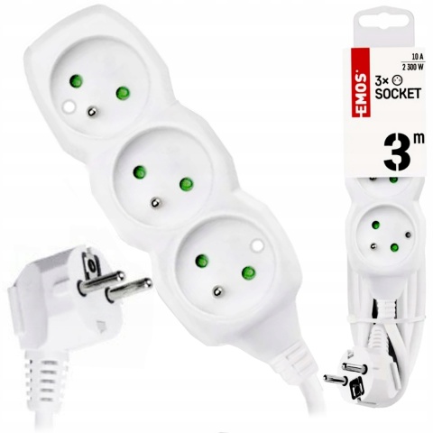 PRZEDŁUŻACZ Z UZIEMIENIEM / 3G / 3M