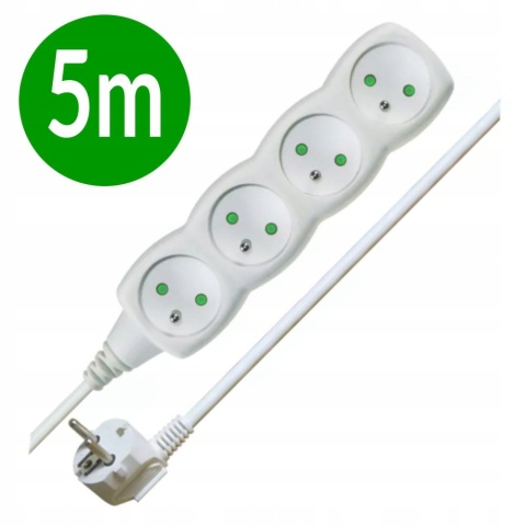 PRZEDŁUŻACZ Z UZIEMIENIEM / 4G / 5M